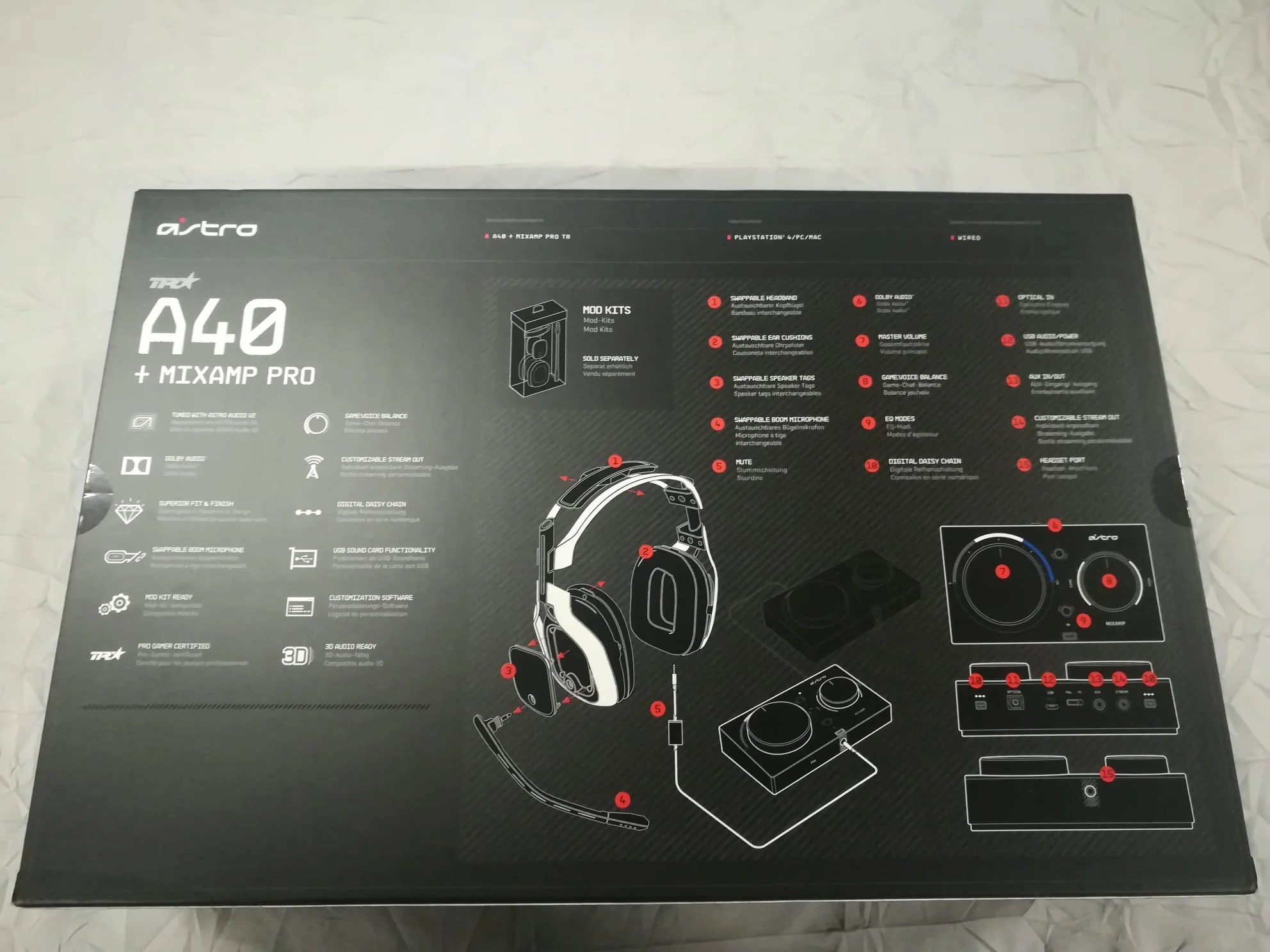 ASTRO A40 TR GAMING HEADSET GEN. 4 + MIXAMP PRO TR PS5/PS4/PC GAMES(nuove) - Image 8