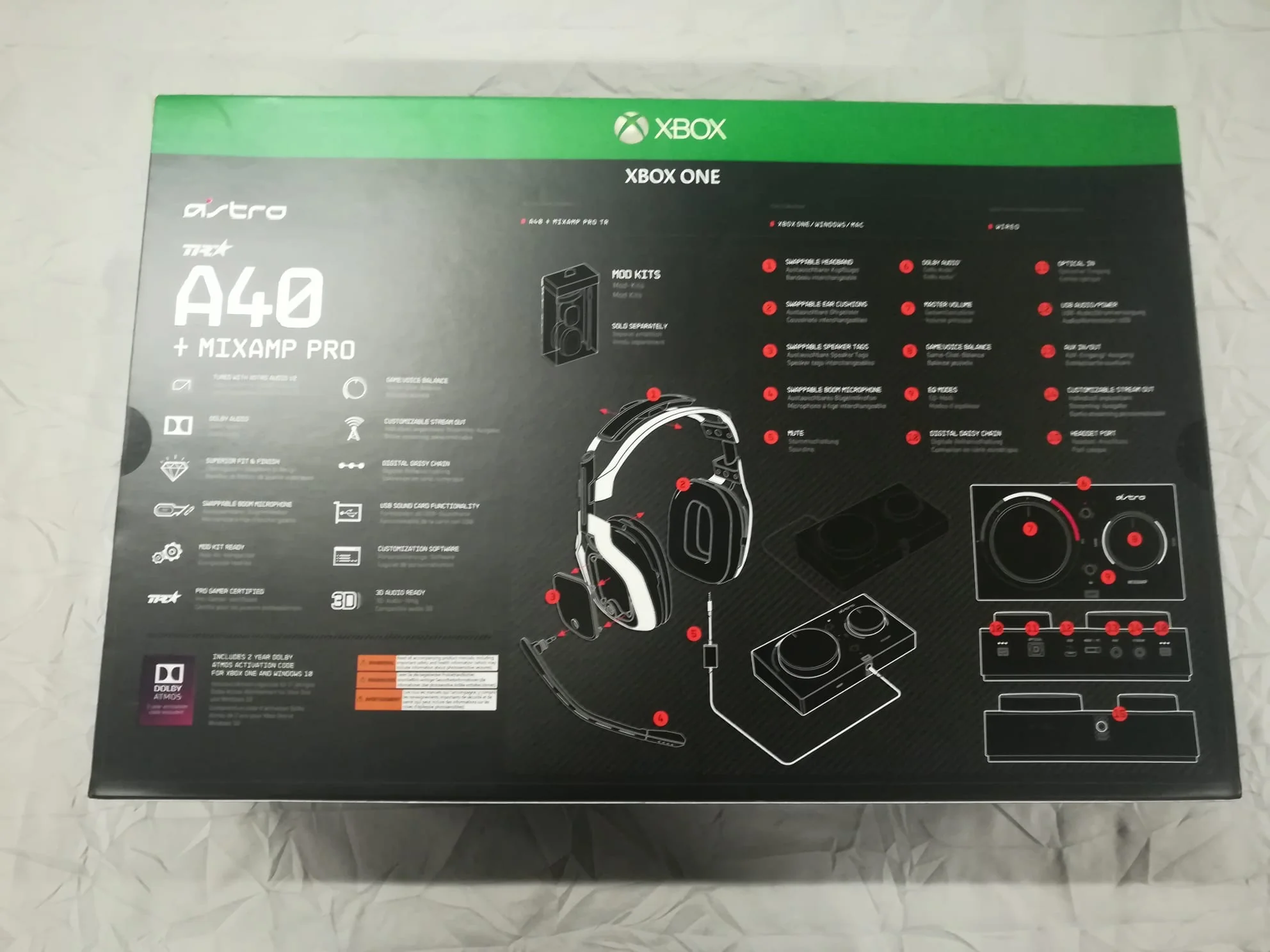 ASTRO Gaming A40 TR Cuffie Gaming Cablate + MixAmp Pro TR, 4 Gen, ASTRO Audio V2, Dolby Audio, Gioco/Voce per Xbox Series X|S, Xbox One, PC, Nero/Rosso - Image 10