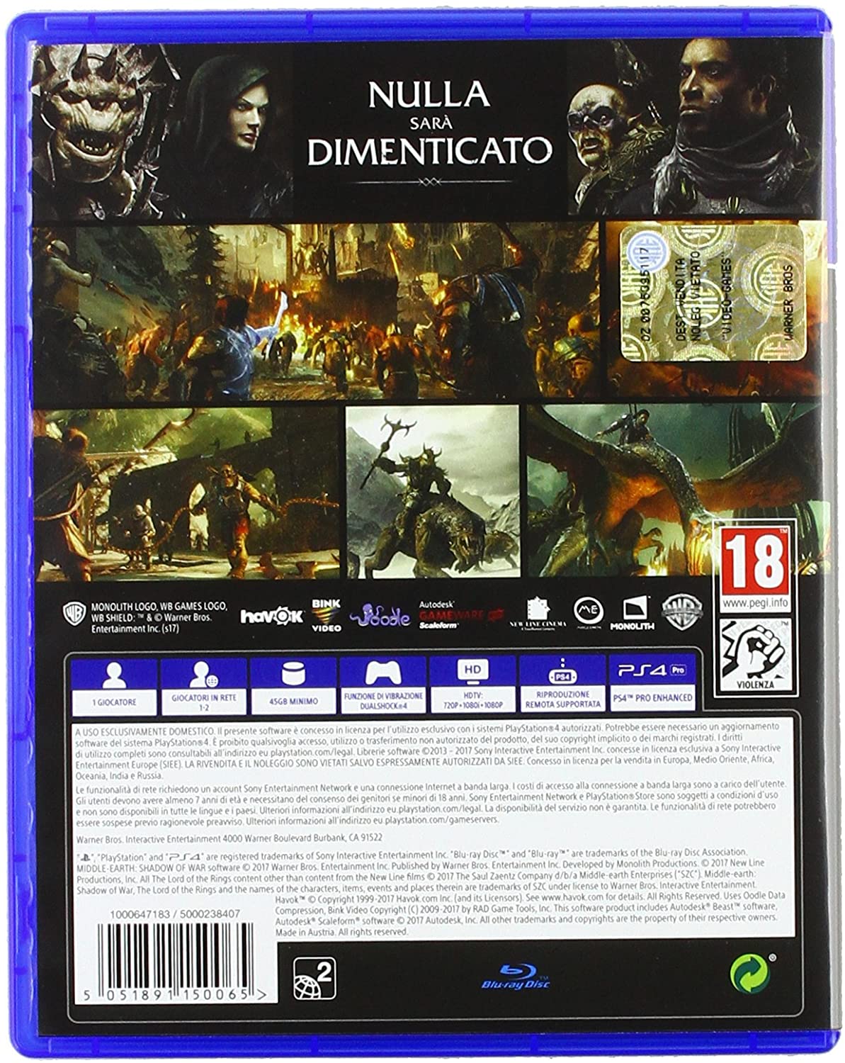 LA TERA DI MEZZO L'OMBRA DELLA GUERA PS4 (versione italiana)(usato) - Image 5