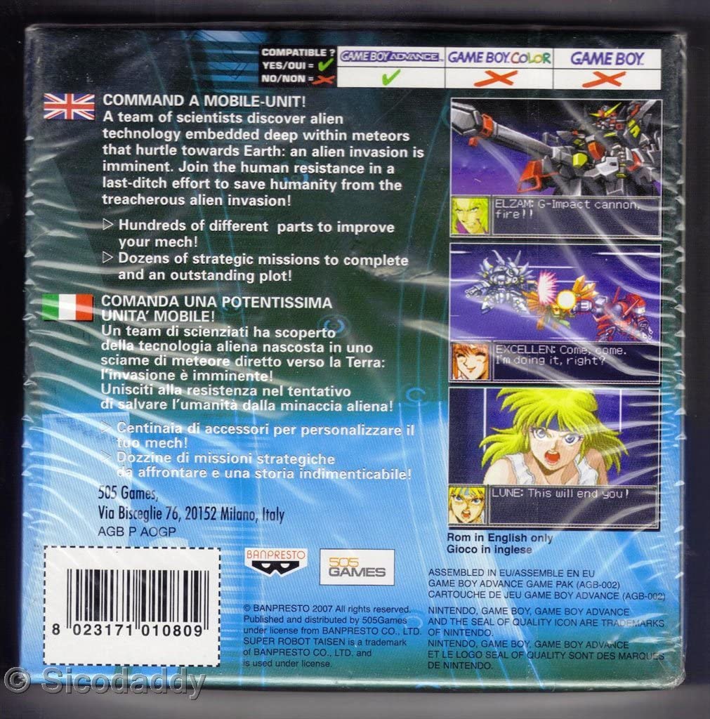 SUPER ROBOT TAISEN ORIGINAL GENERATION NINTENDO GBA (versione europea) - Image 2