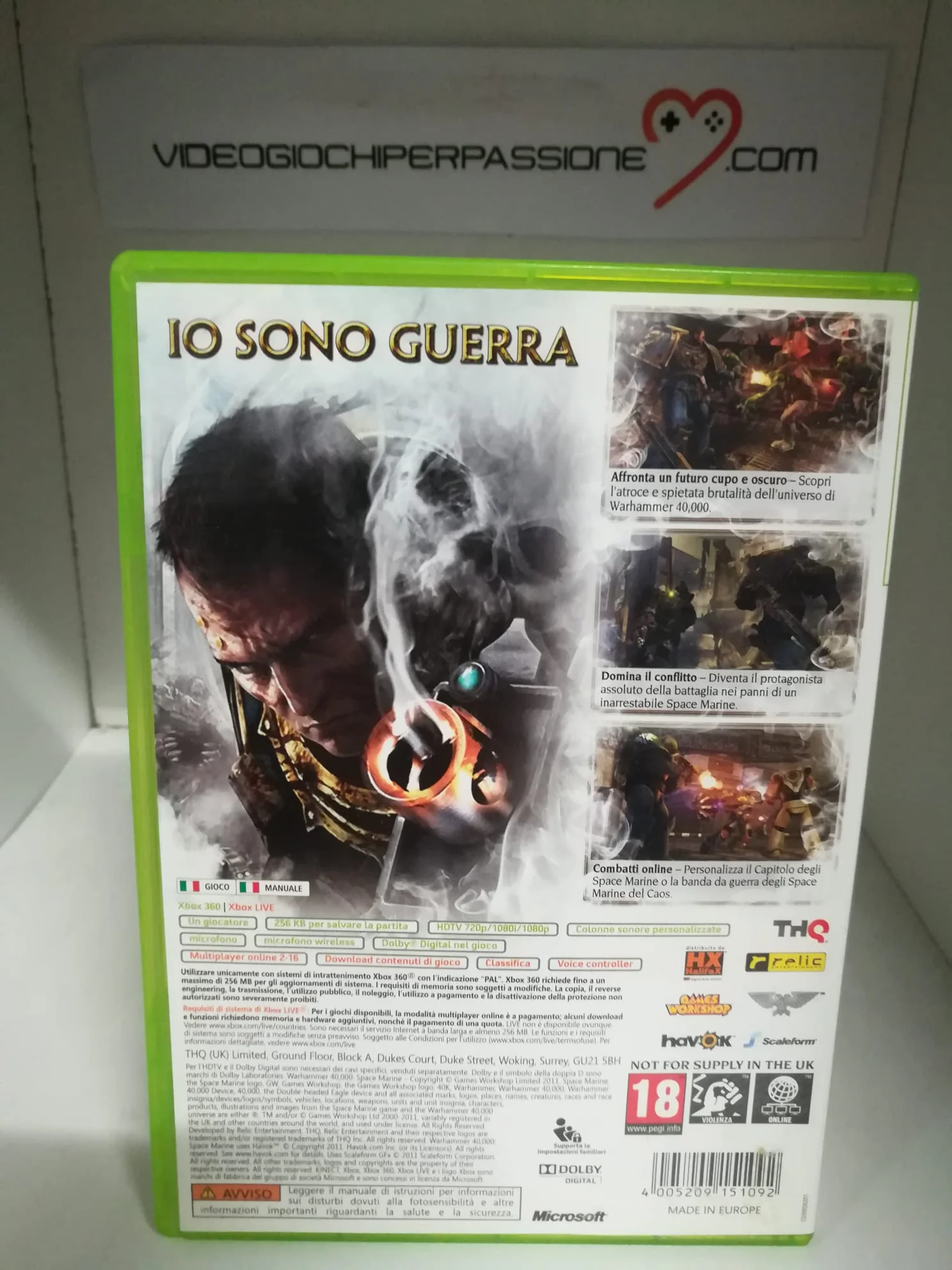 WARHAMMER 40.000 SPACE MARINE XBOX 360 (usato)(versione italiana) - Image 2